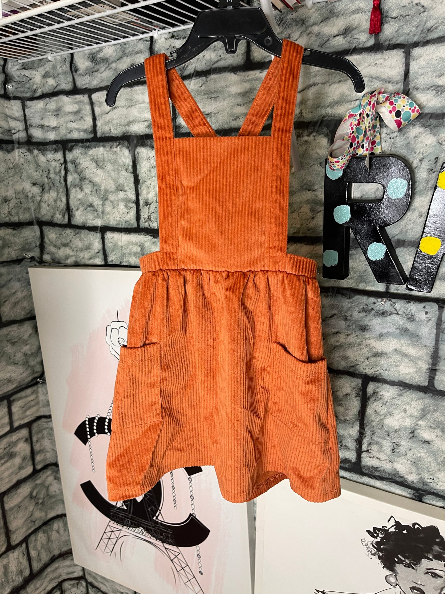 Wonder Nation Orange Dress Girls sz 5T