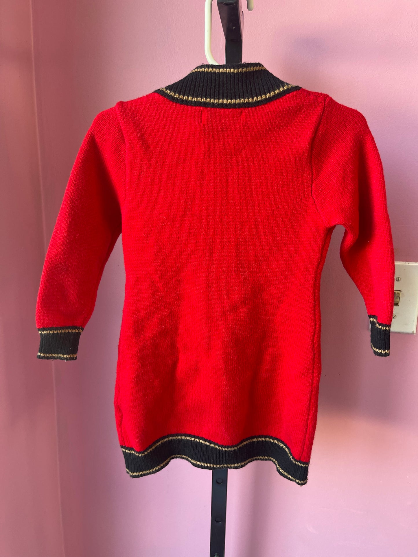 Nova Kids Red Sweater Dress Girls sz 2T