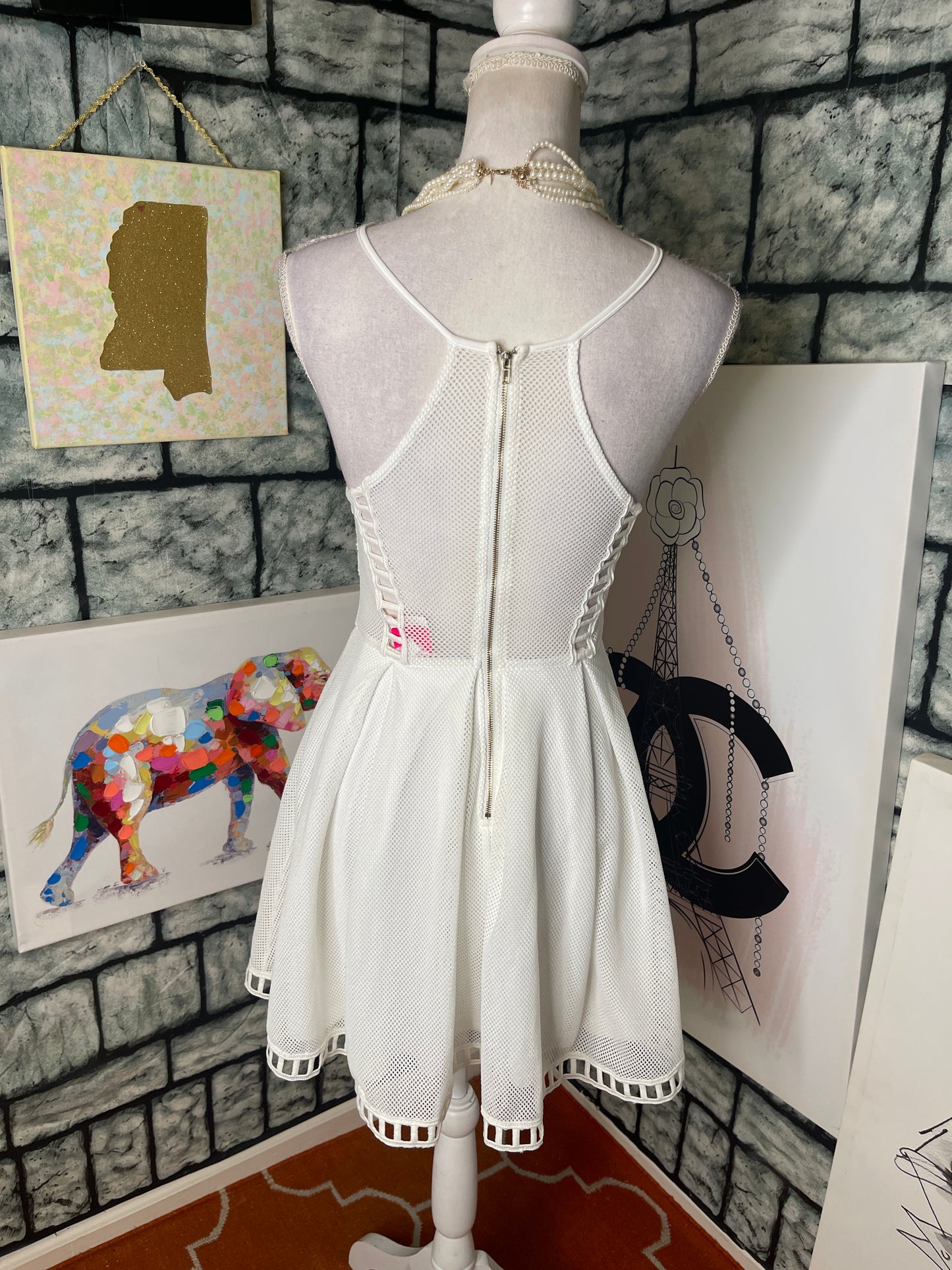 NEW Agaci White Dress Women sz Small