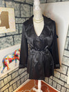 I.N. Black Trench Coat / Dress Black Women sz Large
