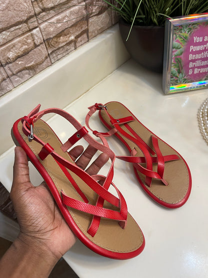 New Directions Red Sandals Women sz 7.5