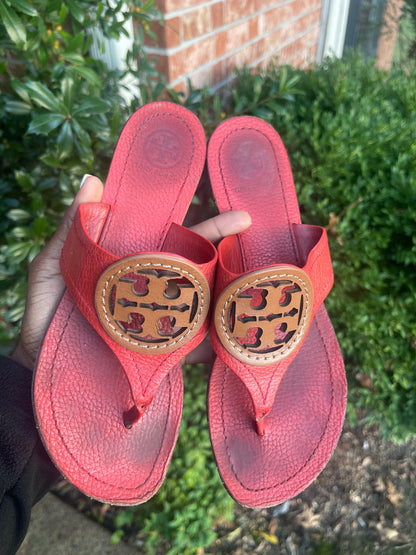 Tory Burch red brown women sz 7