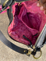 Coach Black Handbag (pink inside)