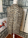 Roz & Ali brown animal print blouse women sz 1XL