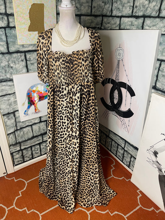 NEW Asos Brown Print Dress Women sz 14 & 18