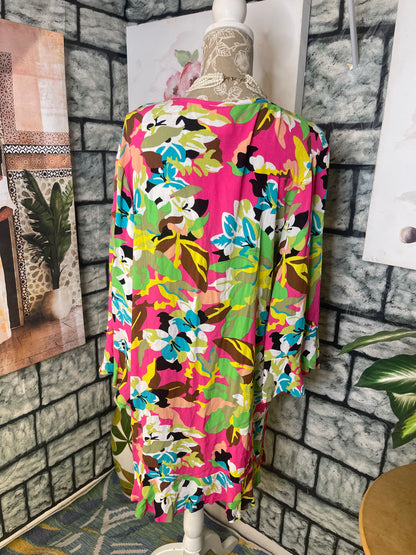 NEW Anne Cole Colorful Floral Dress Women sz Large / XL