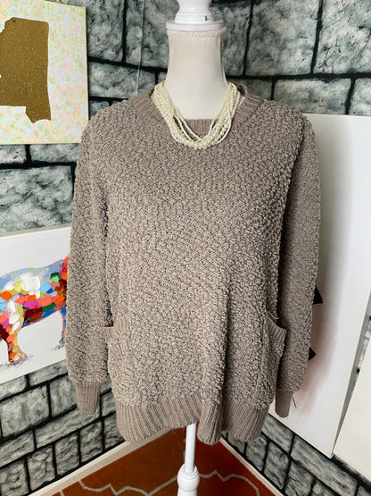 Zenana Gray Soft Sweater Women sz Medium