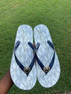 Michael kors blue white flip flops women sz 10