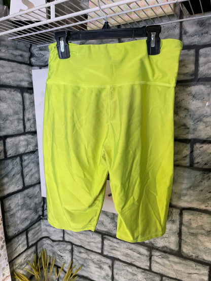 Neon Green Biker Tights Women sz Large / XL (BEST FIT LARGE)