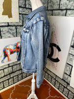 Dkin Jeans Denim Blue Jacket Women sz Large