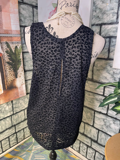 Zyia Black Print Top Women sz XL