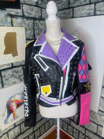 Azalea wang purple black hip jacket women sz large