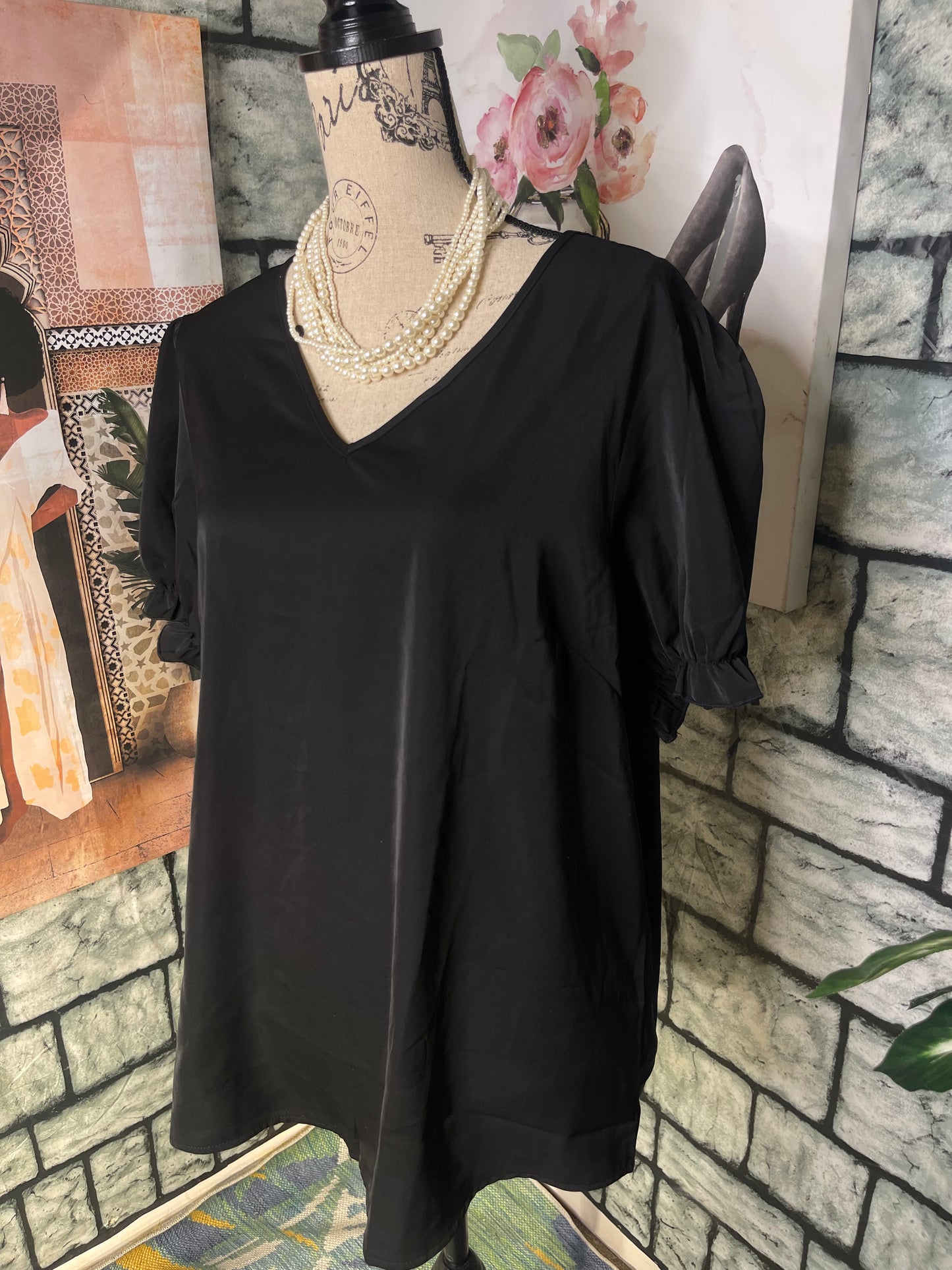 Shein Black Blouse Women sz 0XL