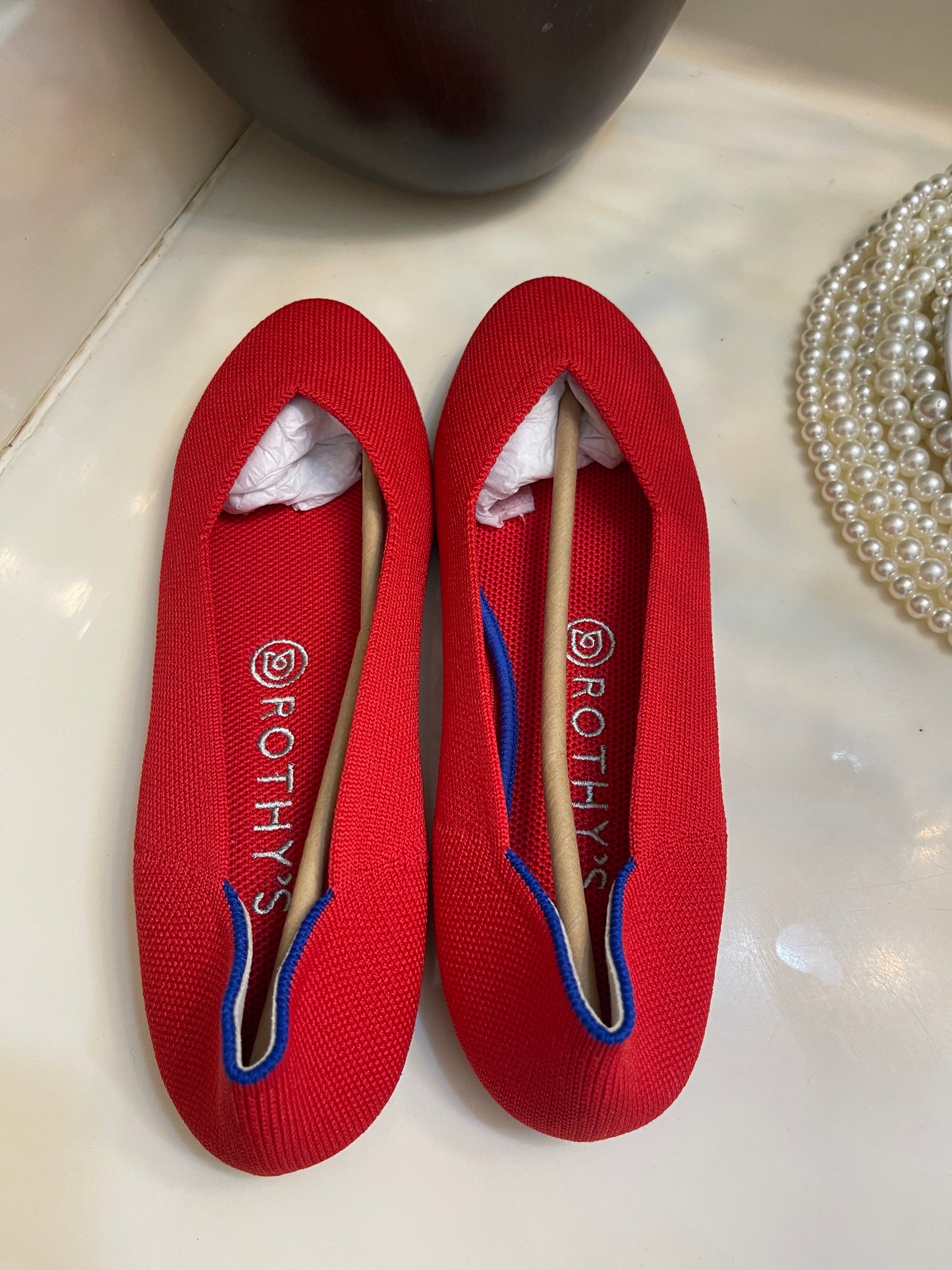 NEW Rothy’s Flats Red Women sz 8