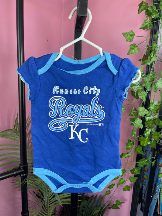 MBA KC Onesie Blue Girls sz 3/6M