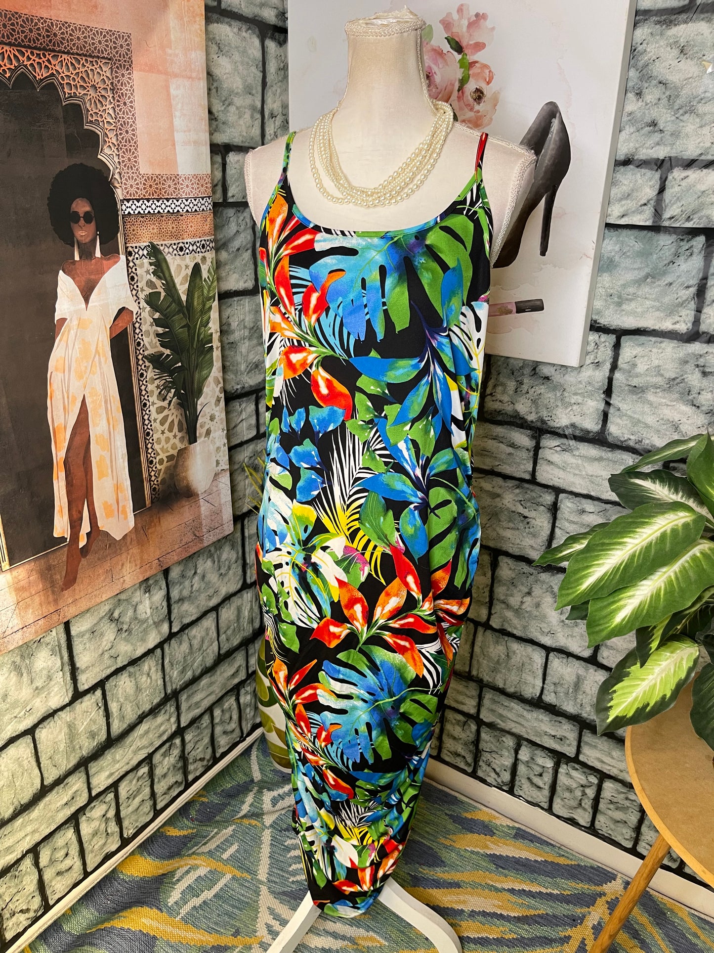 MadRag Tropical Dress with Cover Duster Women sz 3XL