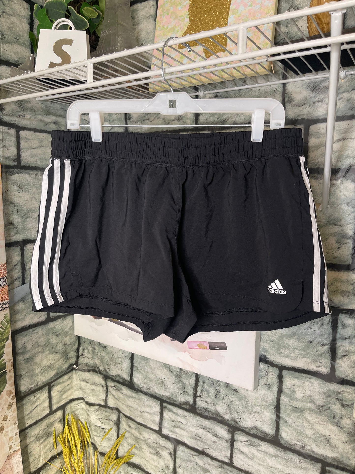 Adidas Black White Shorts Women sz XL