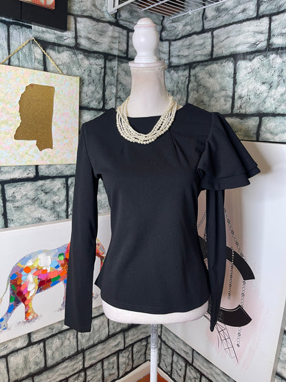 Shein Black Blouse Women sz Large