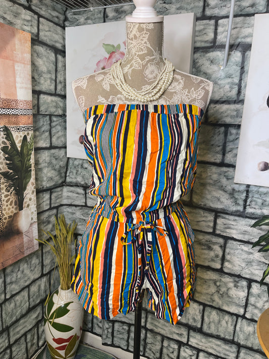 Angie Colorful Romper Women sz Small