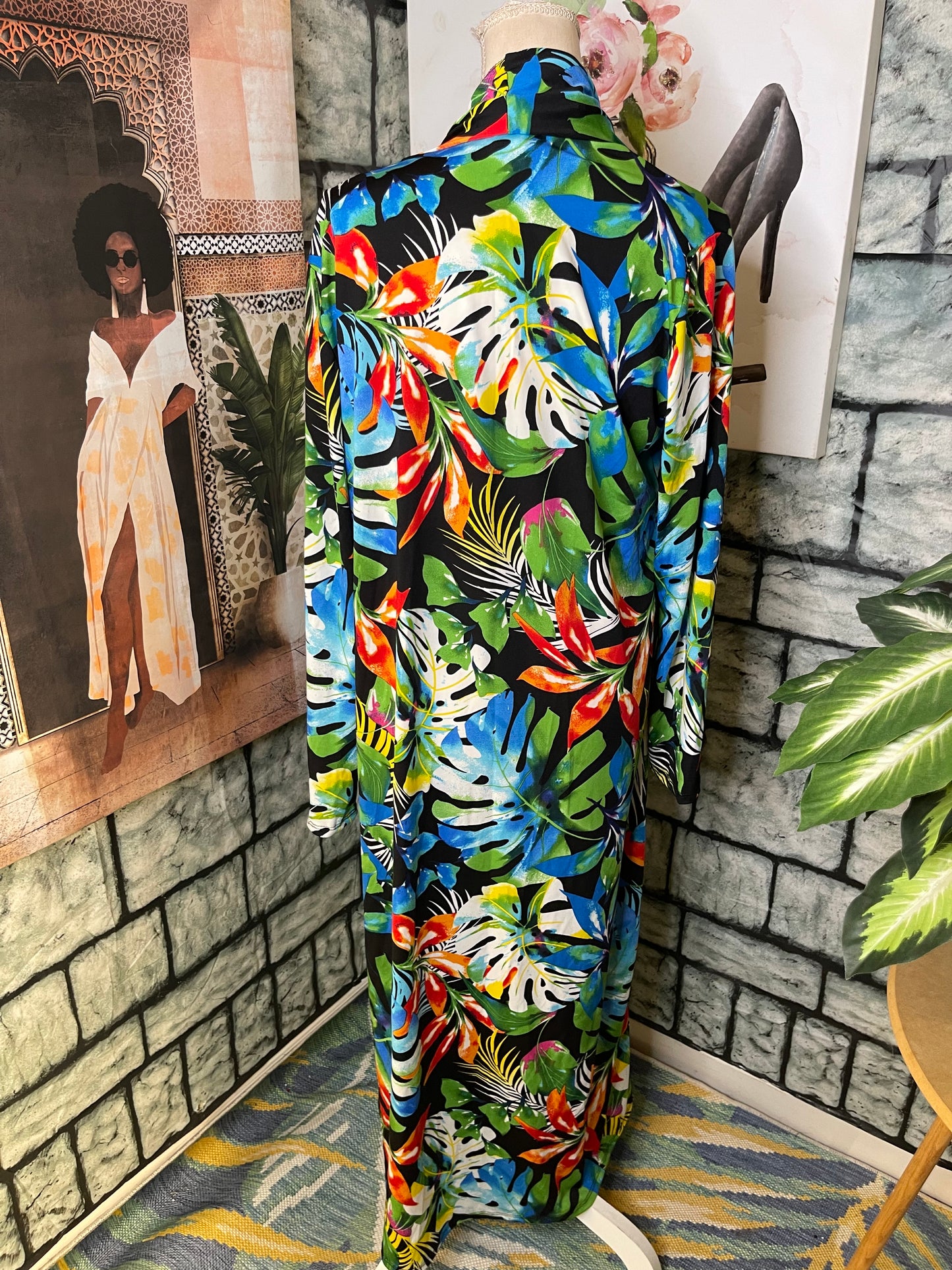MadRag Tropical Dress with Cover Duster Women sz 3XL