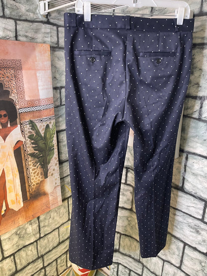 Banana Republic Black White Polka Dot Pants Women sz 8