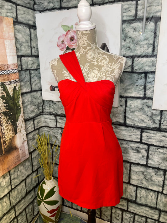Esley Red Dress Women sz Small