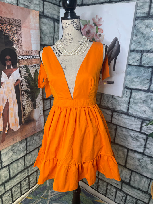 Shein Orange Dress Women sz Small