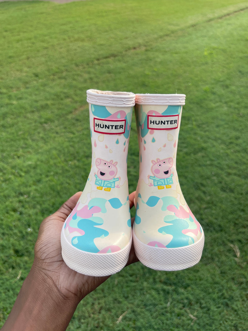 Hunter boots Pink toddler girls sz 7