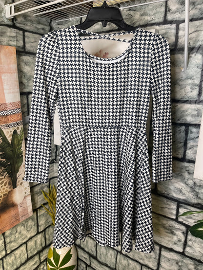 Derek Heart Black White Print Dress Girls sz 14