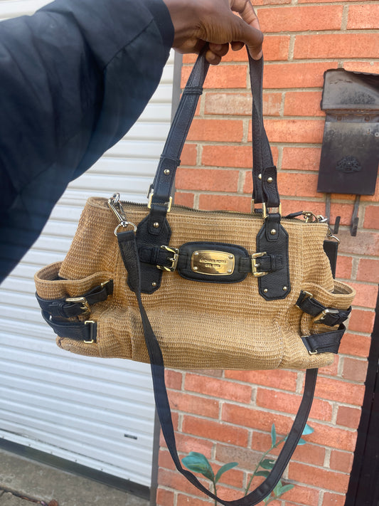 Michael kors tan black handbag