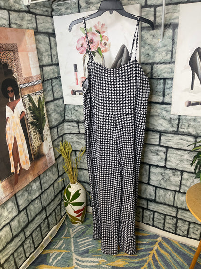 Jolie Joy Black White Jumpsuit women sz 2XL