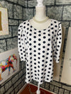 UPS & downs black white polka dot blouse women sz 3xl