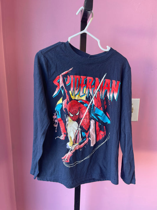 Marvel Spider Man Blue Shirt Boys sz XS 4/5
