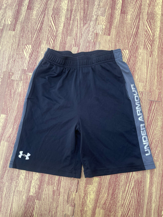 Under Armour Gray Black Shorts Boys sz 6