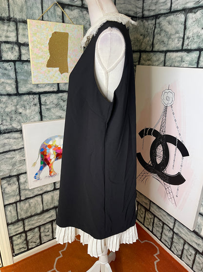 Nanette Black White Dress Women sz 16