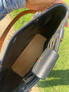 Wood Handbag Tan Black