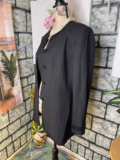 John Meyer Black Blazer Jacket Women sz 12