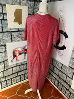 Ashro red silver dress women sz 1XL