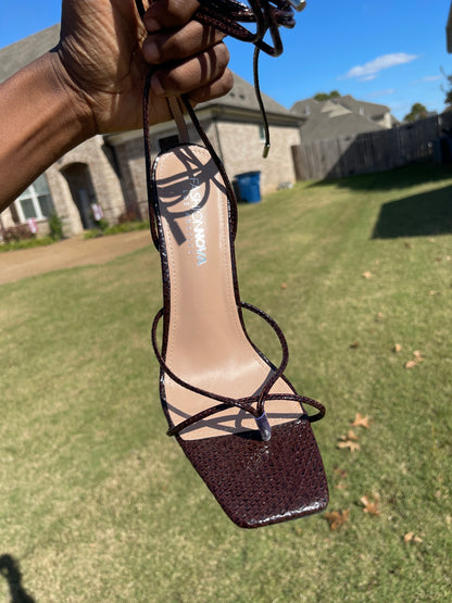 Fashion Nova Brown Heels Women sz 8.5