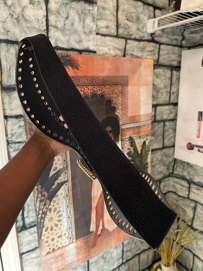 NEW Belt Black Gold Women sz Large / XL