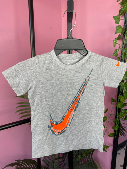 Nike Gray Orange Shirt Boys sz 5