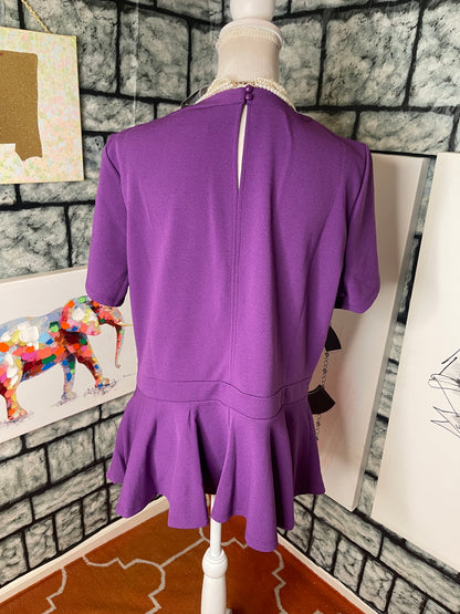 NEW Ashley Stewart Purple Blouse Women sz 18/20
