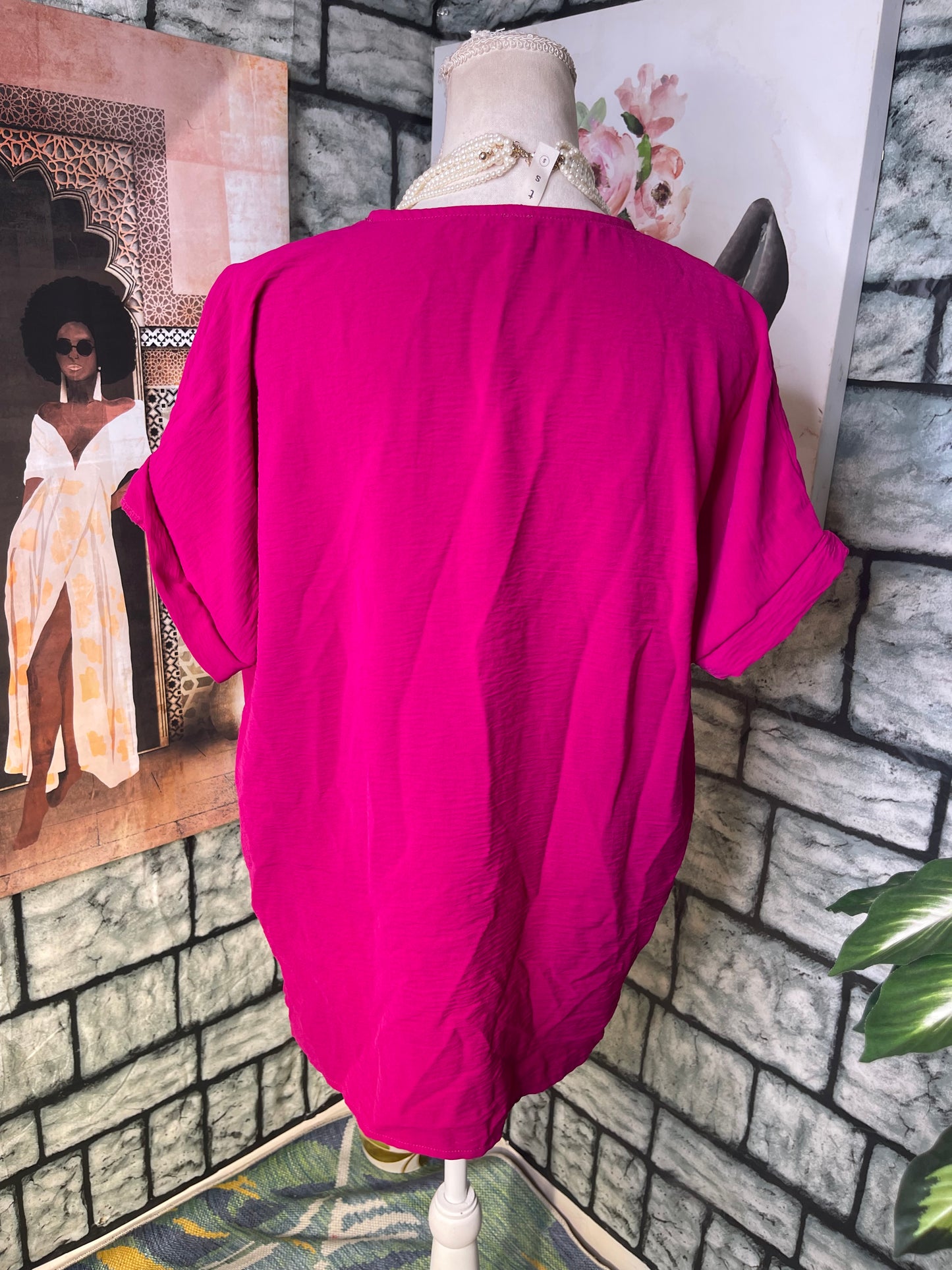 MTS Pink Blouse Women sz Small