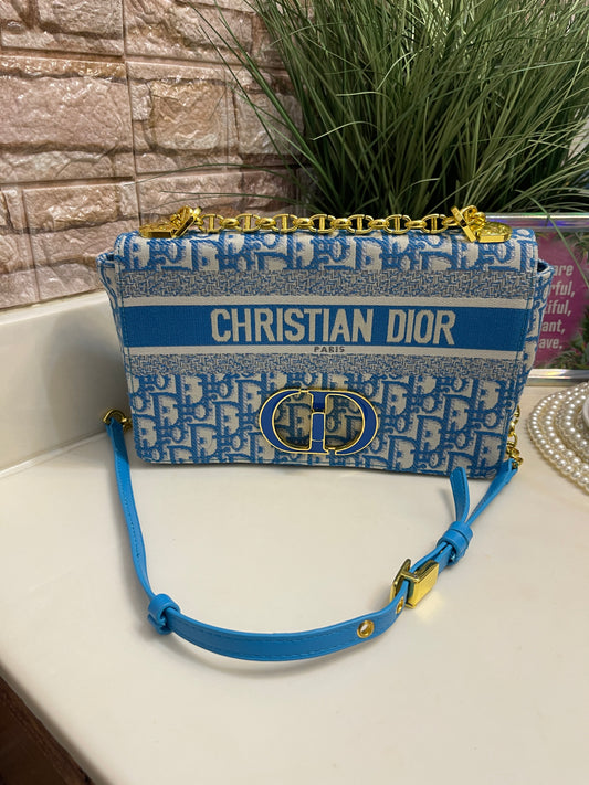 NEW Blue "CD" Fashion Handbag / Crossbody