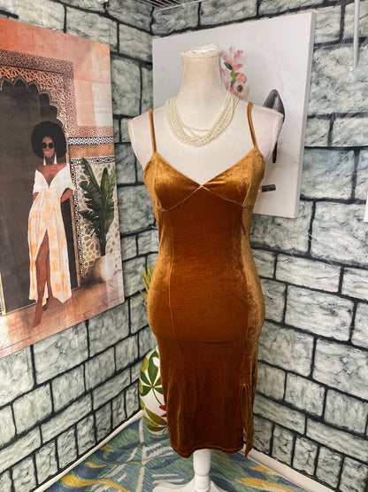Forever 21 Orange Dress Women sz Medium