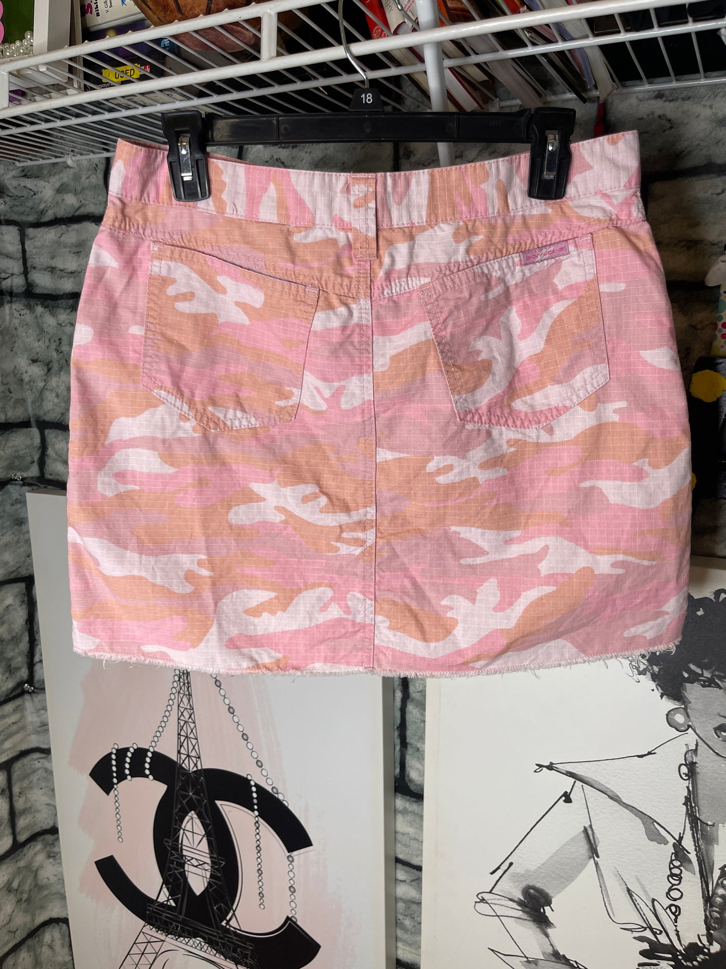 DKNY Pink Camo Skirt Women sz 6