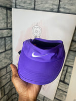 Nike sun visor purple adults size