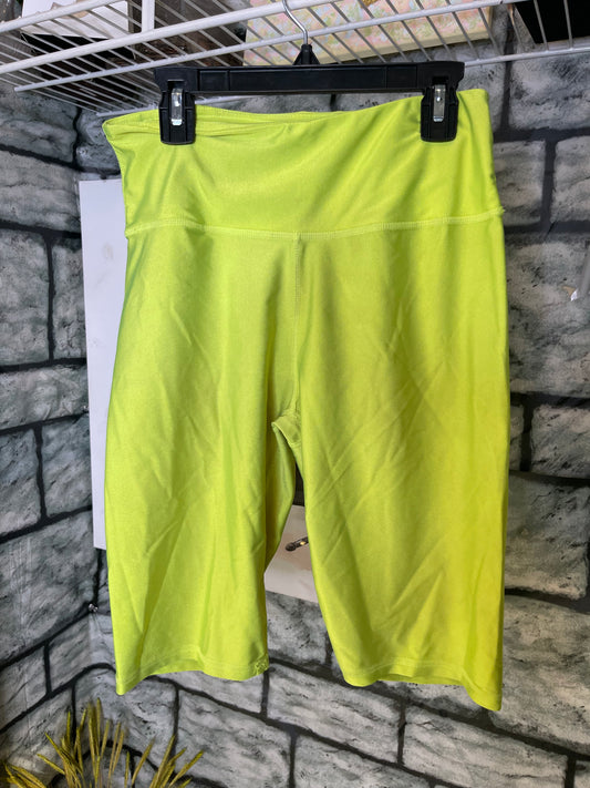 Neon Green Biker Tights Women sz Large / XL (BEST FIT LARGE)