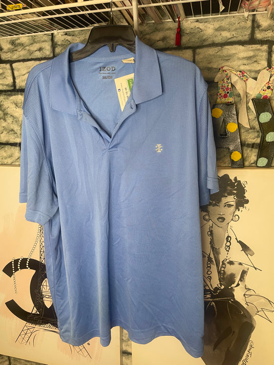 IZOD Blue Polo Shirt Men sz 2XL