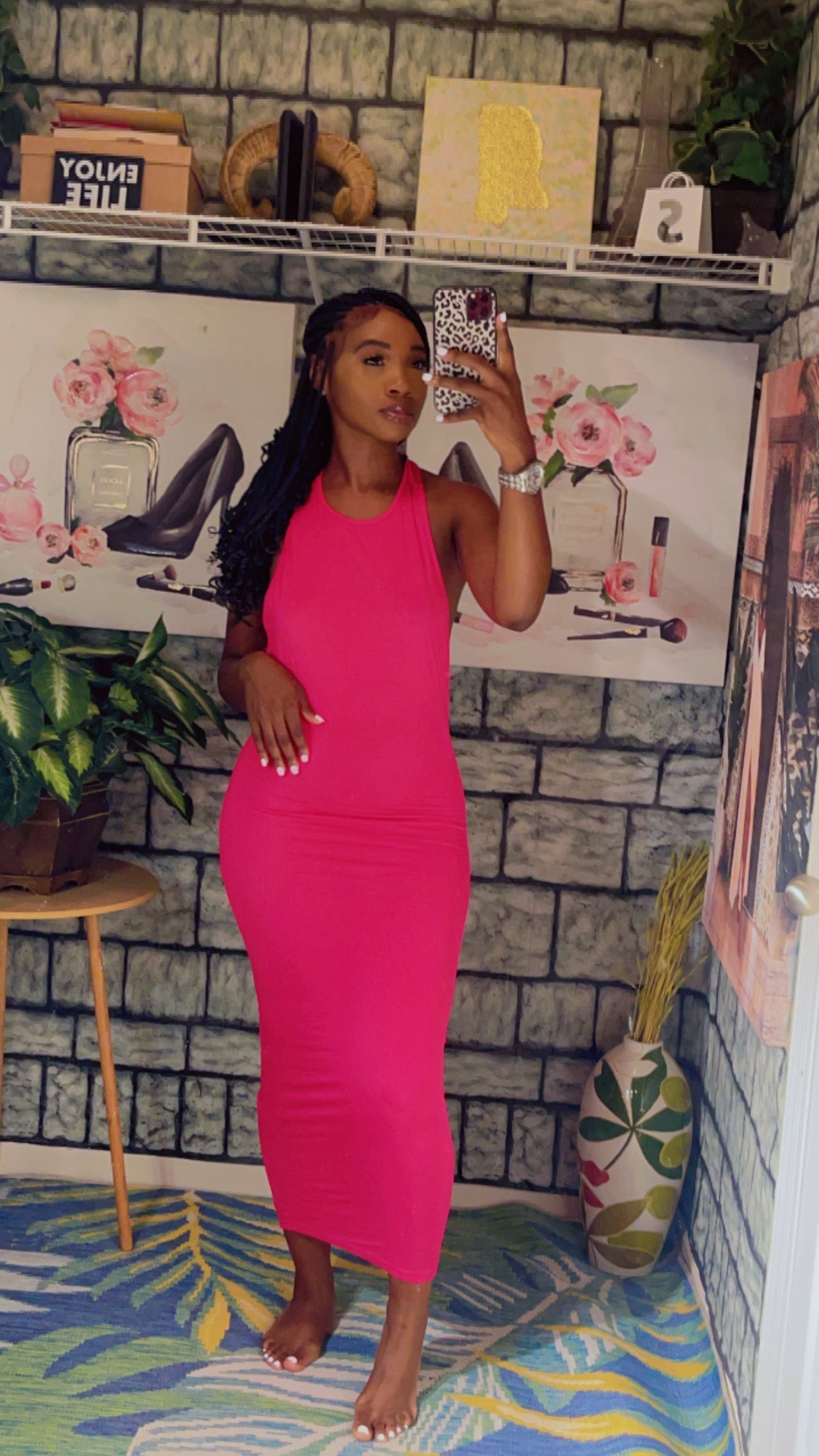 Shein Pink Dress Women sz Medium